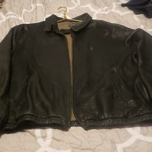 Mens XXL Ralph Lauren Polo leather jacket like new